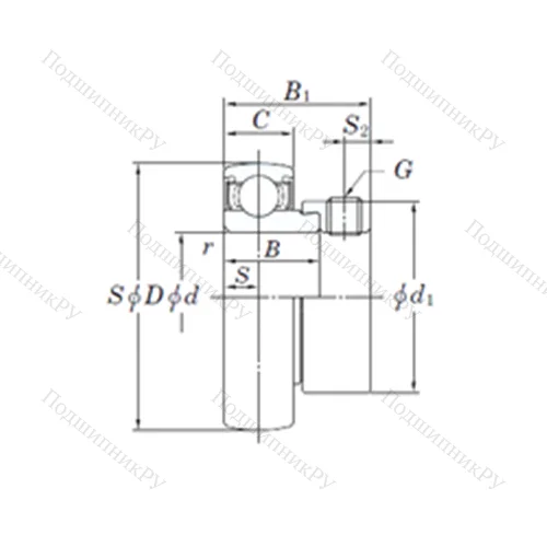 Подшипник шариковый радиальный SA 207