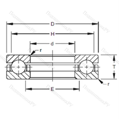 Подшипник шариковый упорный 75TVB 343