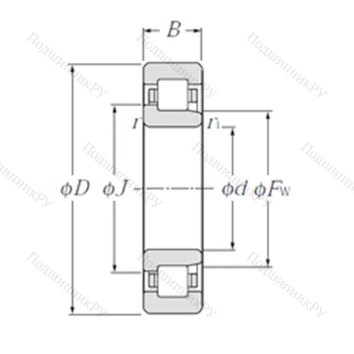 Подшипник роликовый радиальный NJ 1021 от производителя  NTN