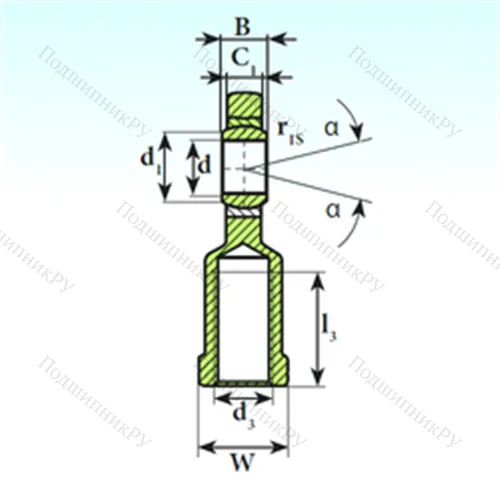 Подшипник скольжения сферический SI 40 C 2RS