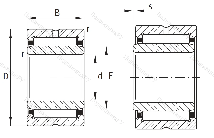 Игольчатый подшипник NA 6904 XL