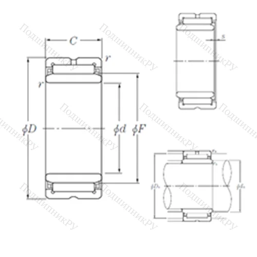 Подшипник игольчатый радиальный NK 110/30R+IR 100?110?30