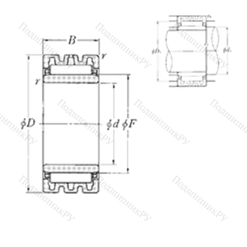 Подшипник игольчатый радиальный NA 4919S
