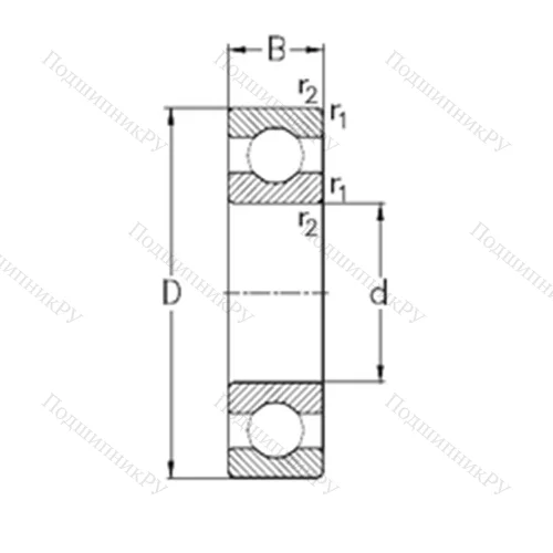 Подшипник шариковый радиальный 61964-MA