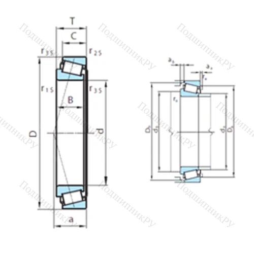 Подшипник роликовый радиально-упорный PSL 69-306