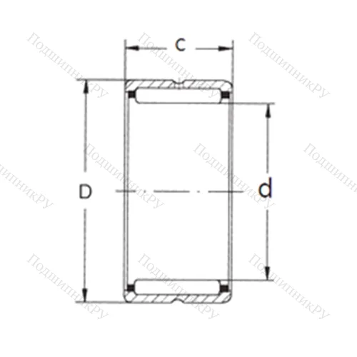 Подшипник игольчатый радиальный NK 15/16