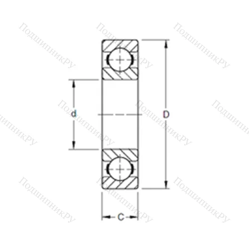 Подшипник шариковый радиальный 318K