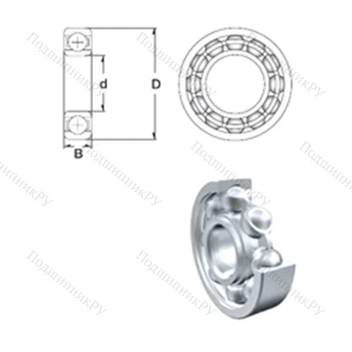 Подшипник шариковый радиальный 61904 от производителя  ZEN Подшипник шариковый радиальный 61904 от производителя  ZEN