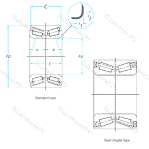 Подшипник роликовый радиально-упорный CRI 0821 от производителя  NTN Подшипник роликовый радиально-упорный CRI 0821 от производителя  NTN