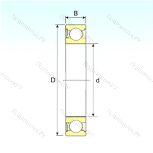 Подшипник шариковый радиальный 6006-RZ