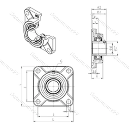 Подшипниковый узел шариковый радиальный UCF 317 от производителя  SNR Подшипниковый узел шариковый радиальный UCF 317 от производителя  SNR