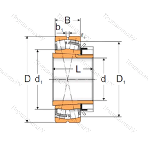 Подшипник роликовый радиальный самоцентрирующийся 22222 KW 33+H 322
