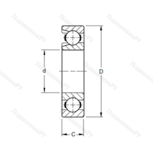 Подшипник шариковый радиальный 217W
