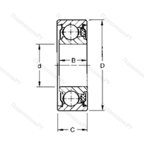 Подшипник шариковый радиальный 38KTD