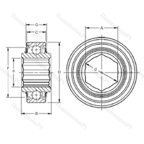 Подшипник шариковый радиальный 207KPP 3