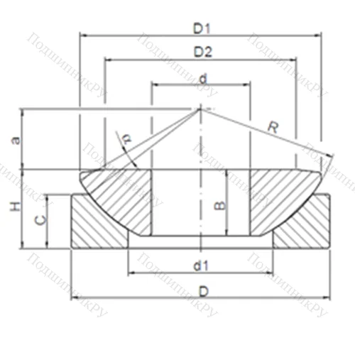 Подшипник скольжения сферический GW 040 от производителя  CX Подшипник скольжения сферический GW 040 от производителя  CX