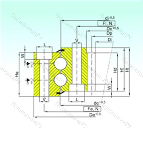Подшипник шариковый опорно-поворотный ZB 2.22.1088.200-1SPPN