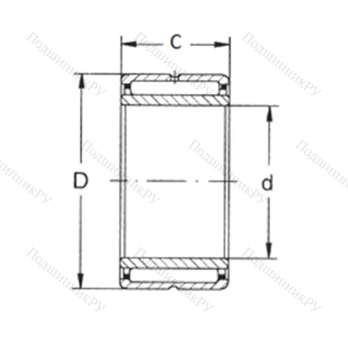 Подшипник игольчатый радиальный NKI 75/25