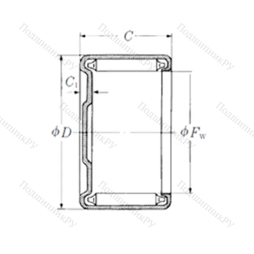 Подшипник игольчатый радиальный MJH-9121-F