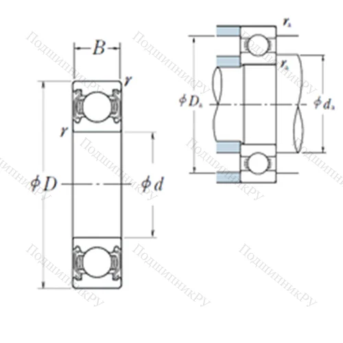 Подшипник шариковый радиальный 6230ZZS от производителя  NSK Подшипник шариковый радиальный 6230ZZS от производителя  NSK