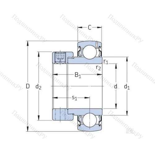 Корпусный подшипник YET 205-014 в Воронеже