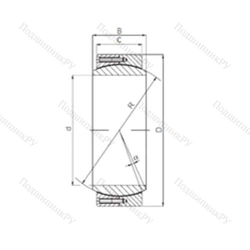 Подшипник скольжения сферический GE 480 QCR от производителя  CX Подшипник скольжения сферический GE 480 QCR от производителя  CX