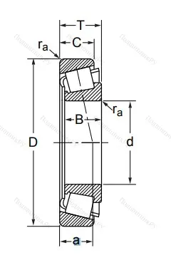 Конический роликовый подшипник 7519 (32219)