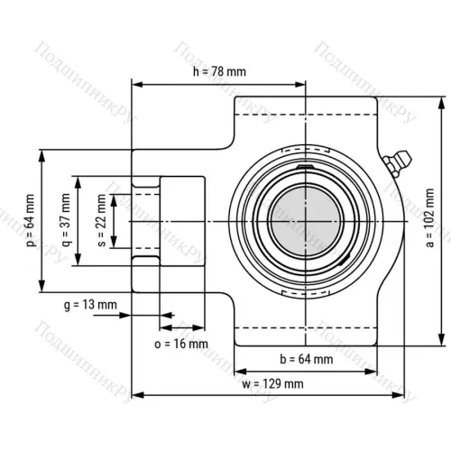 Подшипниковый узел UCT 207 - Вал: 35 мм