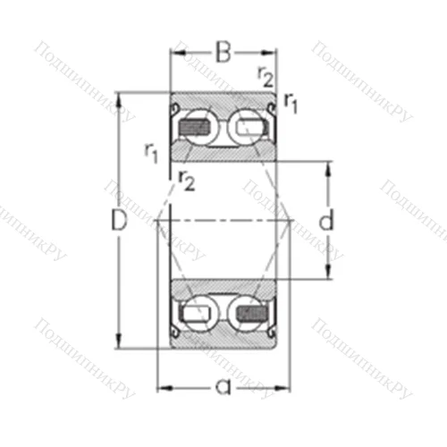 Подшипник шариковый радиально-упорный 3303-B-2Z-TV
