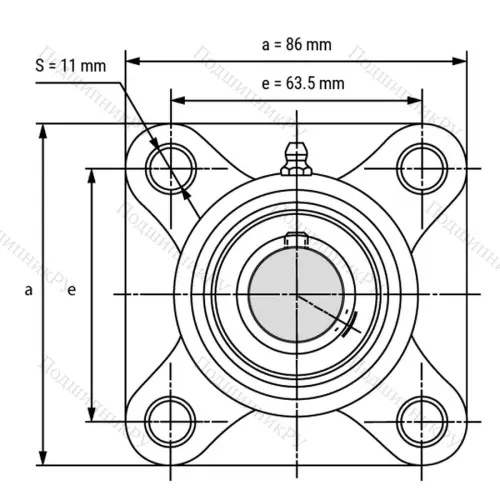 Подшипниковый узел SSUCFPL 203 - Вал: 17 мм