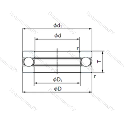 Подшипник шариковый упорный 3918 от производителя  NACHI