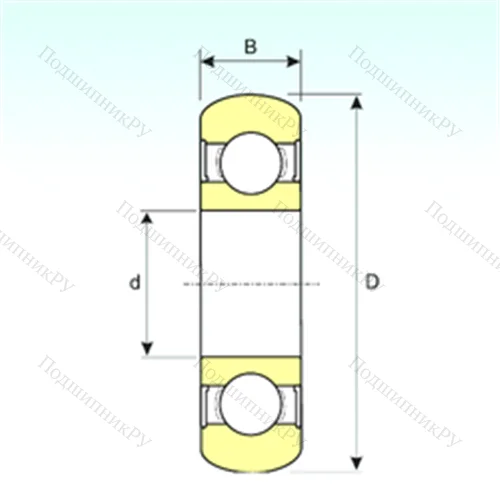 Подшипник шариковый радиальный 6200-2RS BOMB