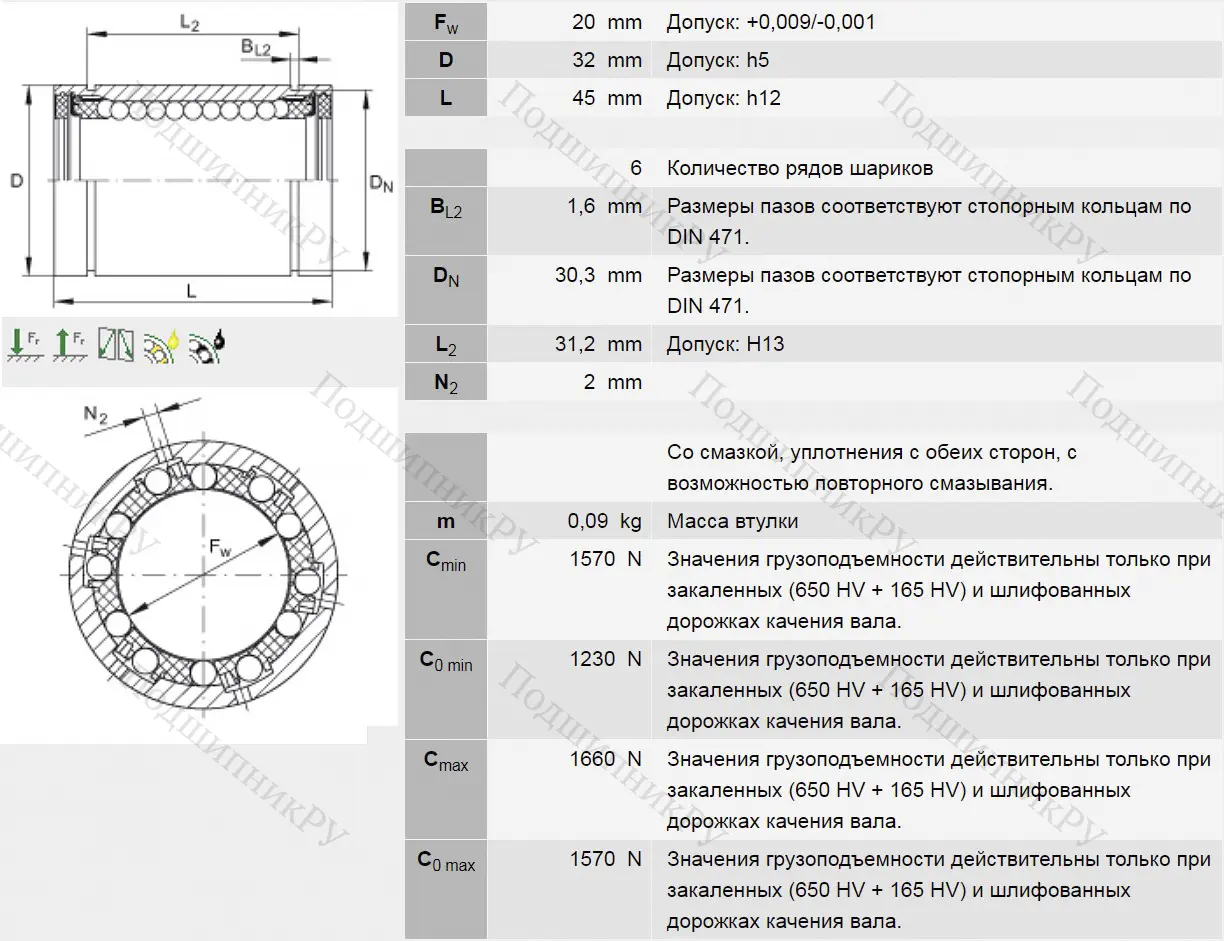 Подшипник KB 20 PP в Воронеже