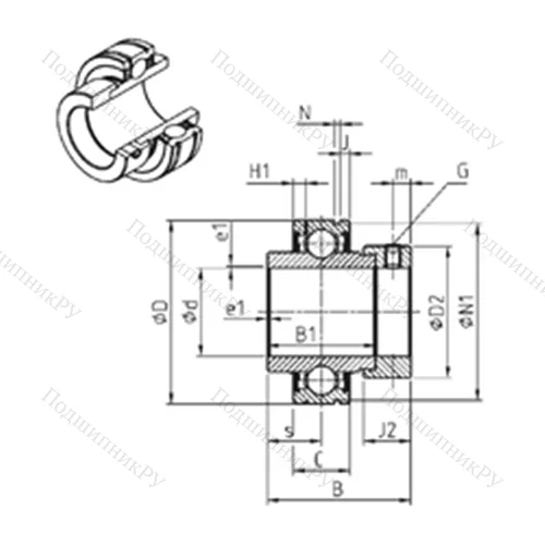 Подшипник шариковый радиальный CEX 209-27