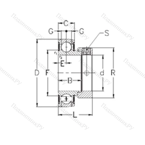 Подшипник шариковый радиальный RAE 50-NPPB