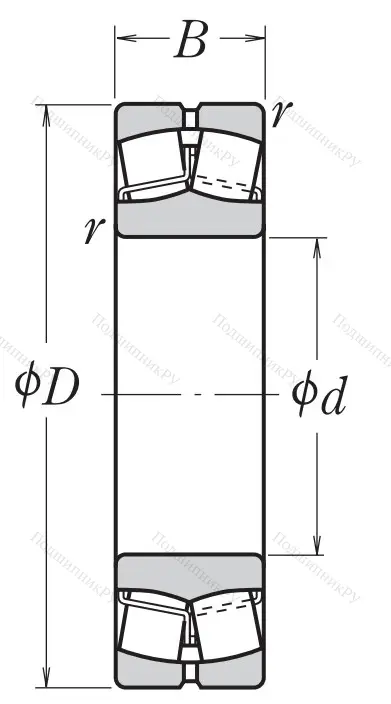 Сферический роликовый подшипник 22220 EAE 4