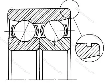 Подшипник  3156307 размер 35x80x35 от производителя  ГПЗ-4 Подшипник  3156307 размер 35x80x35 от производителя  ГПЗ-4
