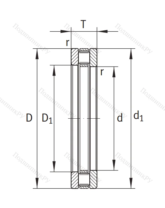 Упорный роликовый подшипник 81108 TV