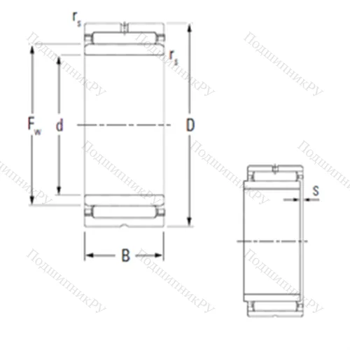 Подшипник игольчатый радиальный NKJ 40/30