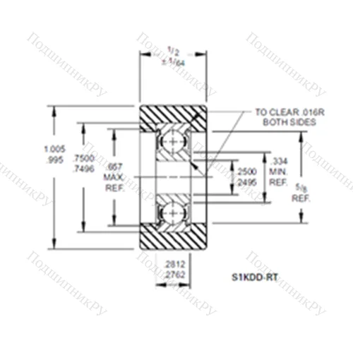 Подшипниковый узел шариковый радиальный S 1KDD-RT