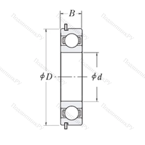 Подшипник шариковый радиальный 6840NR от производителя  CYSD Подшипник шариковый радиальный 6840NR от производителя  CYSD