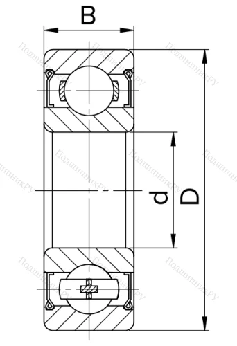 Миниатюрный шариковый подшипник 80019 (609 ZZ) 69PP62SBT9 в Воронеже