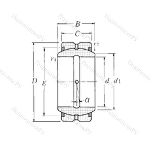 Подшипник скольжения сферический SA 1-50BSS