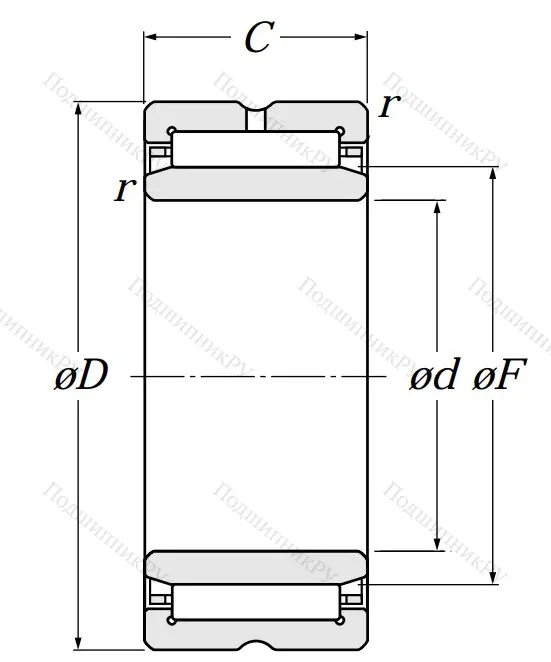 Игольчатый подшипник NA 6903 R