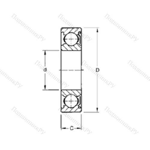 Подшипник шариковый радиальный 38KD