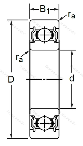 Дюймовый шариковый подшипник RLS 4 2RS (LJ 1/2-2RS) в Воронеже