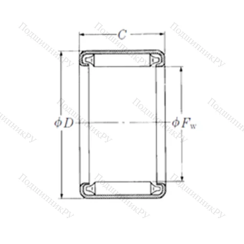 Подшипник игольчатый радиальный B-2016