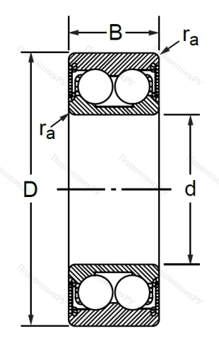 Радиально-упорный шариковый подшипник 3056305 2RS (3305 A 2RSTN) в Воронеже