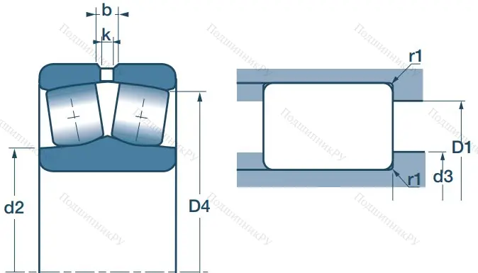 Сферический роликовый подшипник 22206 EAW 33 C 3
