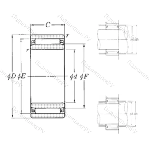 Подшипник игольчатый радиальный NAO-30?45?17